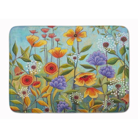 Carolines Treasures 19 x 27 in. Fresh Air Flowers Machine Washable Memory Foam Mat PPD3016RUG